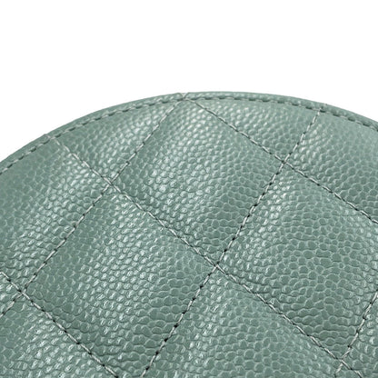 CHANEL Matelasse Chain Vanity Bag Light GreenAP2502 Caviar Leather Size Small