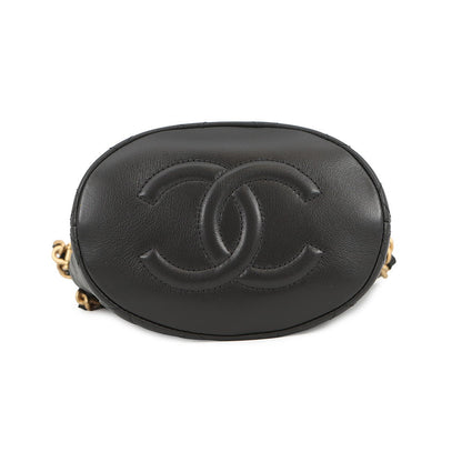 CHANEL Chain Shoulder Bag with Matelasse Pouch BlackAS3946 Lambskin