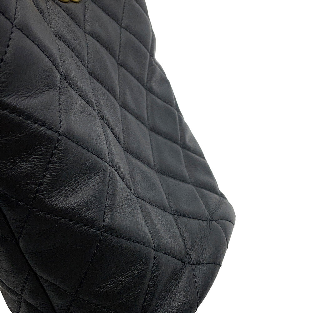 CHANEL Chain Shoulder Bag with Matelasse Pouch BlackAS3946 Lambskin