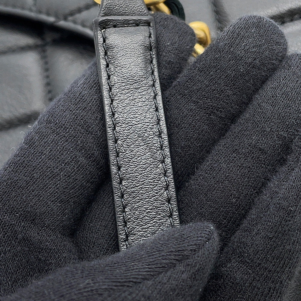 CHANEL Chain Shoulder Bag with Matelasse Pouch BlackAS3946 Lambskin