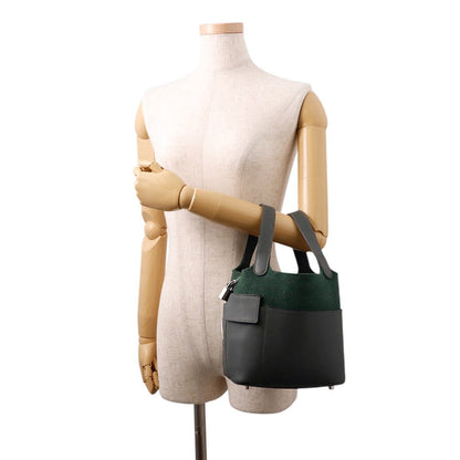 HERMES Picotin Padlock Go Team Vert Fonce Swift Leather Felt Size PM