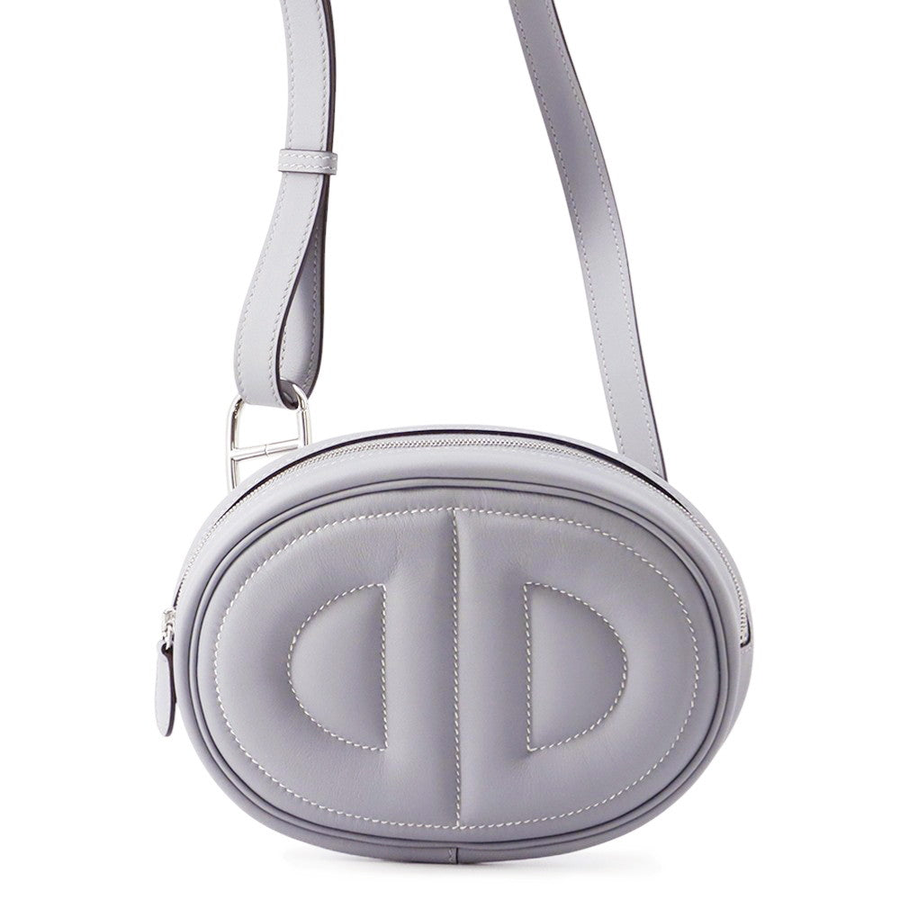 HERMES In the Loop Body Bag Green Pantan Swift Leather