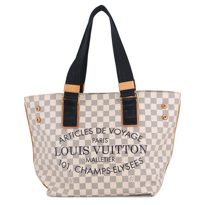 LOUIS VUITTON Plan Soleil Cabas BeigeN41179 Damier Azur Size PM
