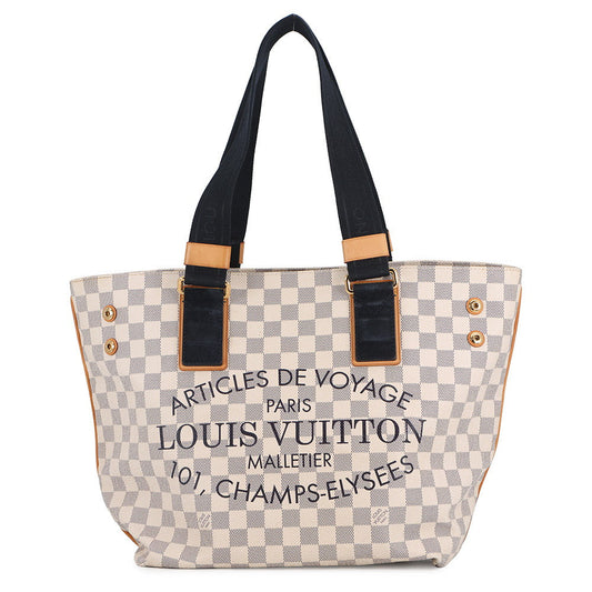 LOUIS VUITTON Plan Soleil Cabas BeigeN41179 Damier Azur Size PM