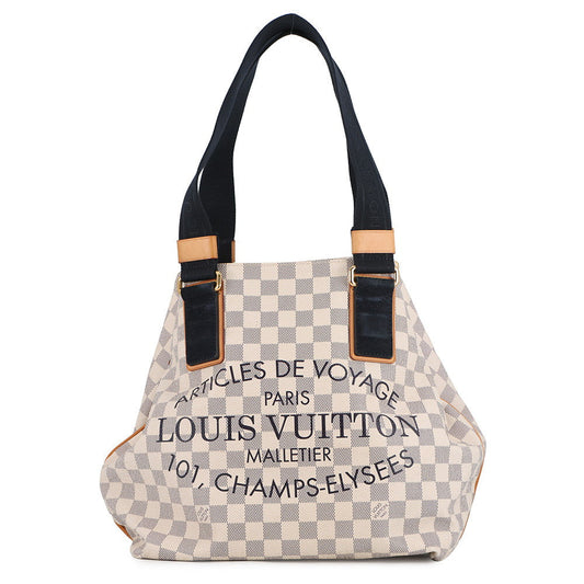 LOUIS VUITTON Plan Soleil Cabas BeigeN41179 Damier Azur Size PM