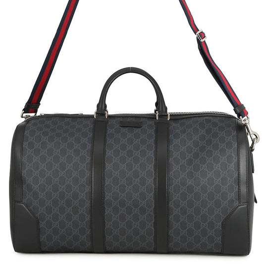 GUCCI GG Supreme Travel Bag Black/Gray478323 GG Supreme Leather