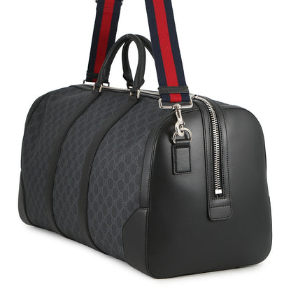 GUCCI GG Supreme Travel Bag Black/Gray478323 GG Supreme Leather