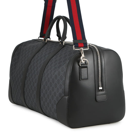 GUCCI GG Supreme Travel Bag Black/Gray478323 GG Supreme Leather