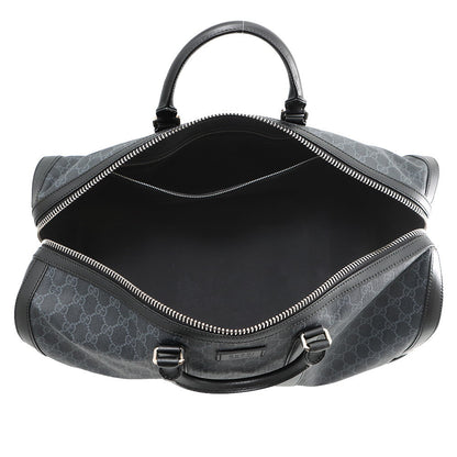 GUCCI GG Supreme Travel Bag Black/Gray478323 GG Supreme Leather