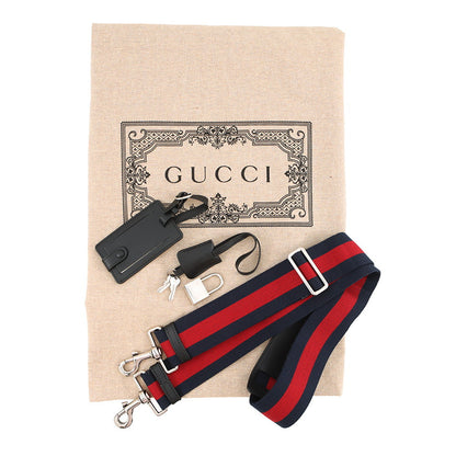 GUCCI GG Supreme Travel Bag Black/Gray478323 GG Supreme Leather