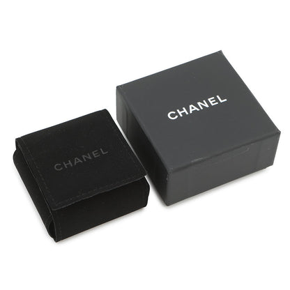 CHANEL CC Logo Square Earrings BlackAB6692 Metal Rhinestone