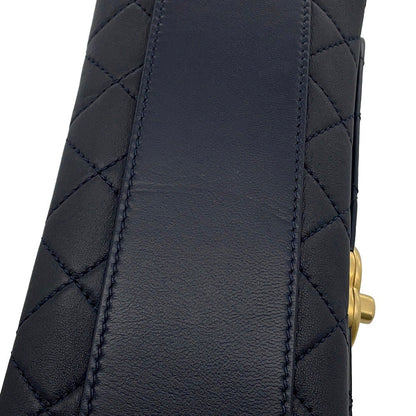 CHANEL Matelasse Chain Top Handle 2-Way Bag NavyAS1749 Lambskin