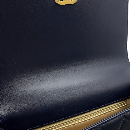 CHANEL Matelasse Chain Top Handle 2-Way Bag NavyAS1749 Lambskin