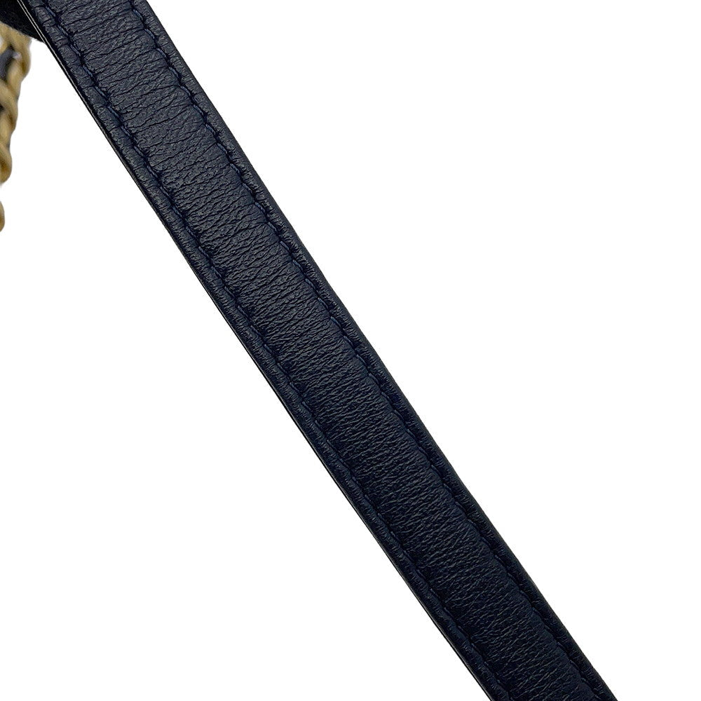CHANEL Matelasse Chain Top Handle 2-Way Bag NavyAS1749 Lambskin