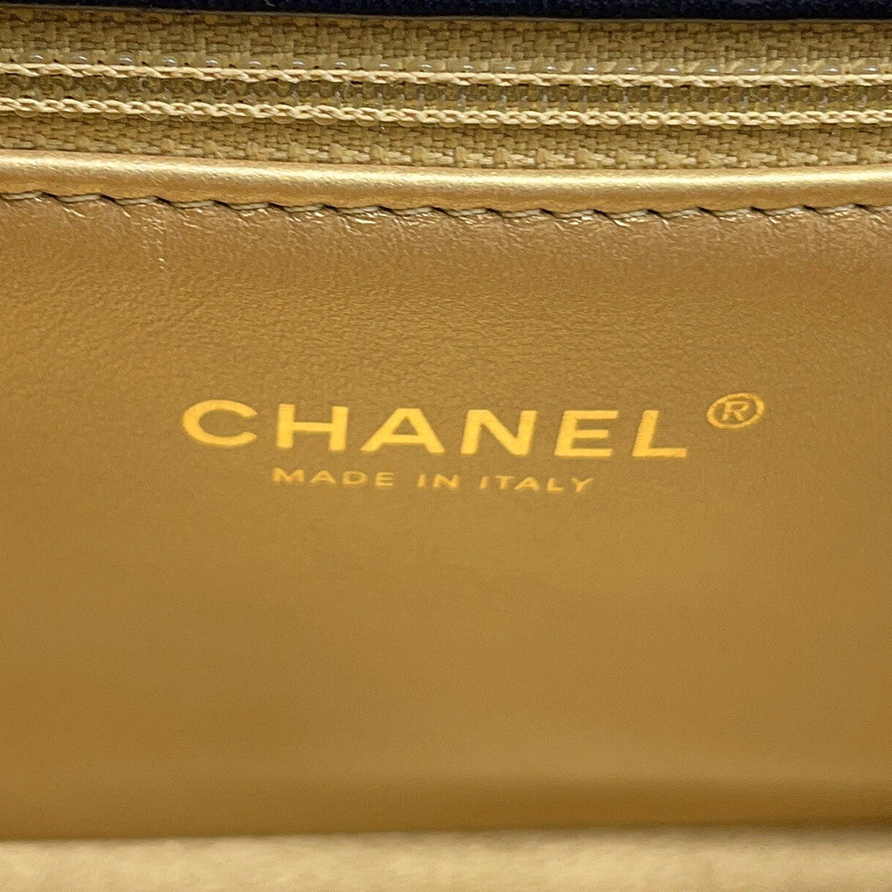 CHANEL Matelasse Chain Top Handle 2-Way Bag NavyAS1749 Lambskin