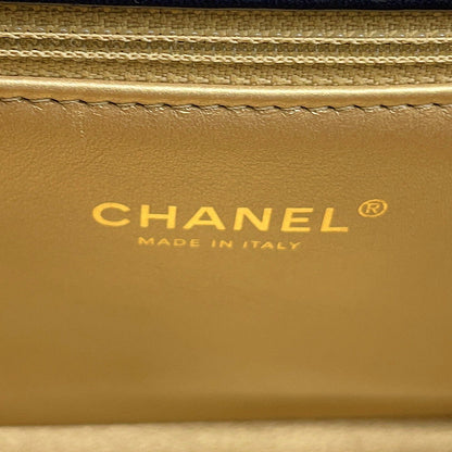 CHANEL Matelasse Chain Top Handle 2-Way Bag NavyAS1749 Lambskin