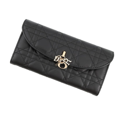 Dior Cannage My Dior Violet Wallet BlackS6029ONMJ Lambskin