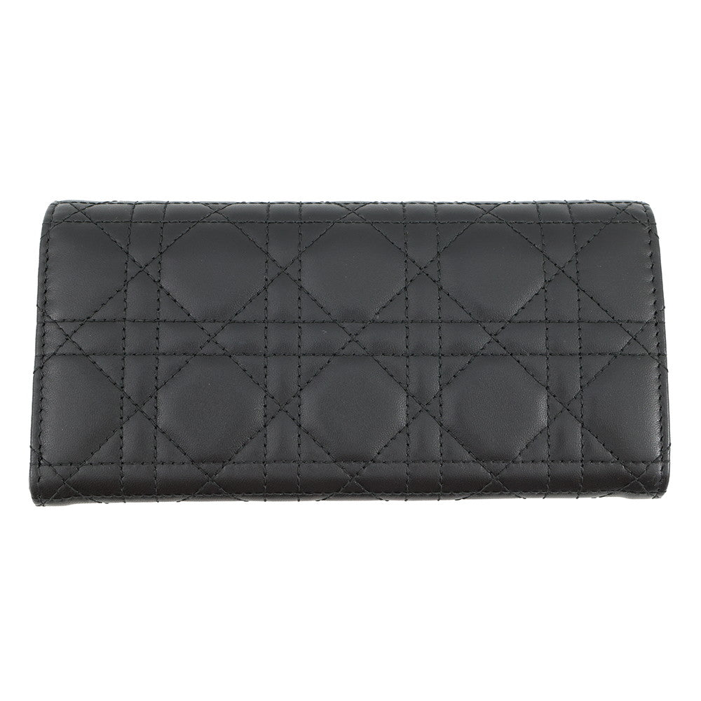 Dior Cannage My Dior Violet Wallet BlackS6029ONMJ Lambskin