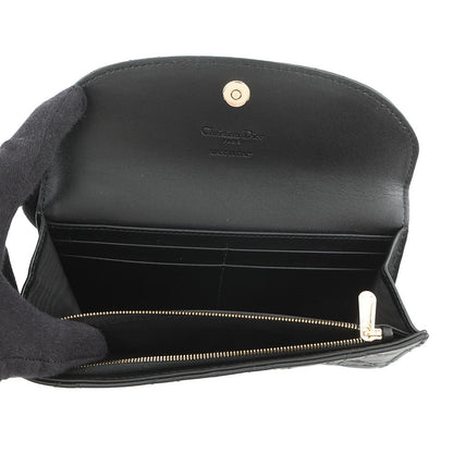 Dior Cannage My Dior Violet Wallet BlackS6029ONMJ Lambskin