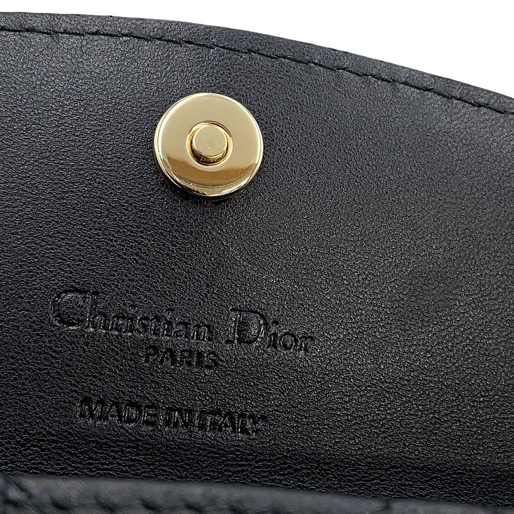 Dior Cannage My Dior Violet Wallet BlackS6029ONMJ Lambskin