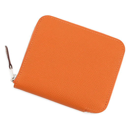 HERMES Azap compact silk in Orange Epsom