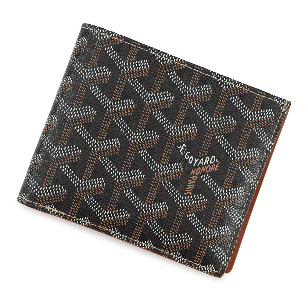 GOYARD Herringbone Saint-Florentin Bifold Wallet Black/BrownAPM110 PVC/Leather