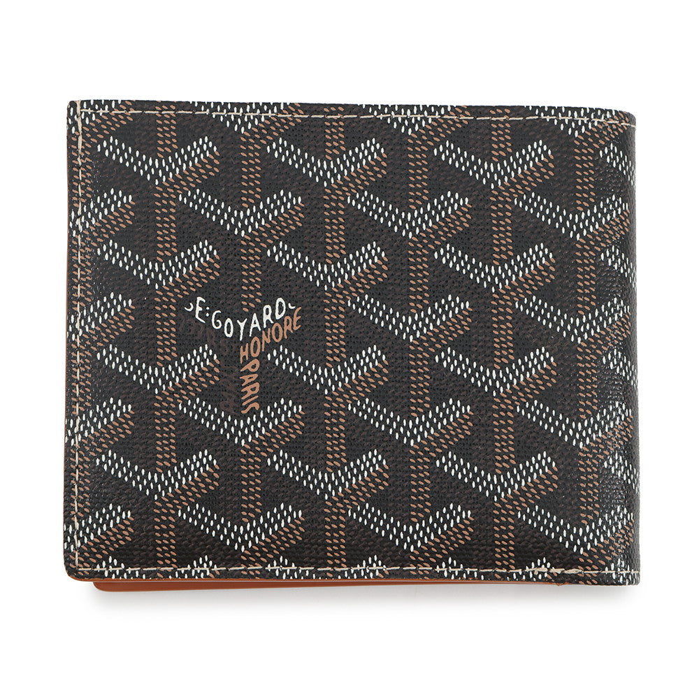 GOYARD Herringbone Saint-Florentin Bifold Wallet Black/BrownAPM110 PVC/Leather