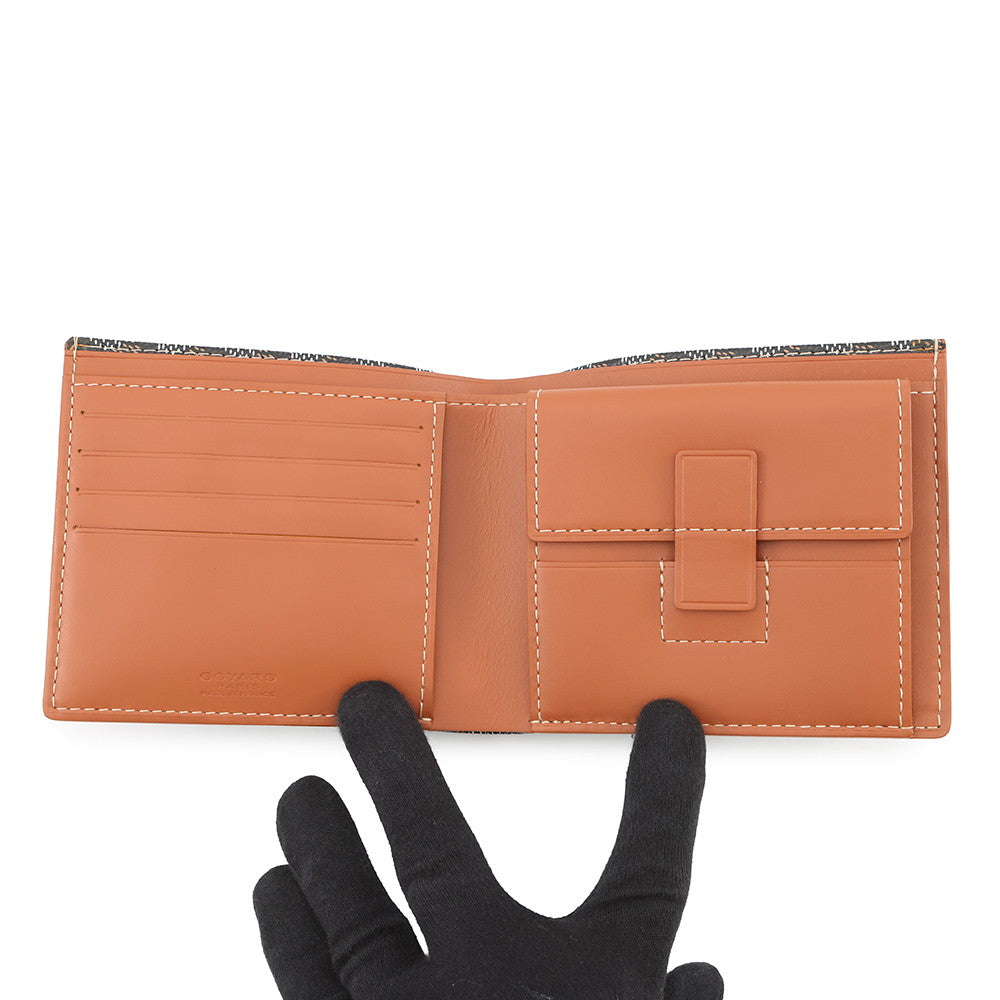 GOYARD Herringbone Saint-Florentin Bifold Wallet Black/BrownAPM110 PVC/Leather