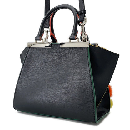 FENDI Petit Trois Jules Black8BH333 Leather