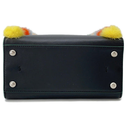 FENDI Petit Trois Jules Black8BH333 Leather