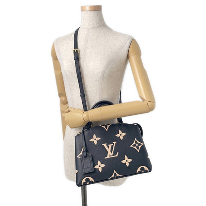 LOUIS VUITTON Petit Palais Noir/BeigeM58913 Bicolor Monogram Empreinte Leather Size PM