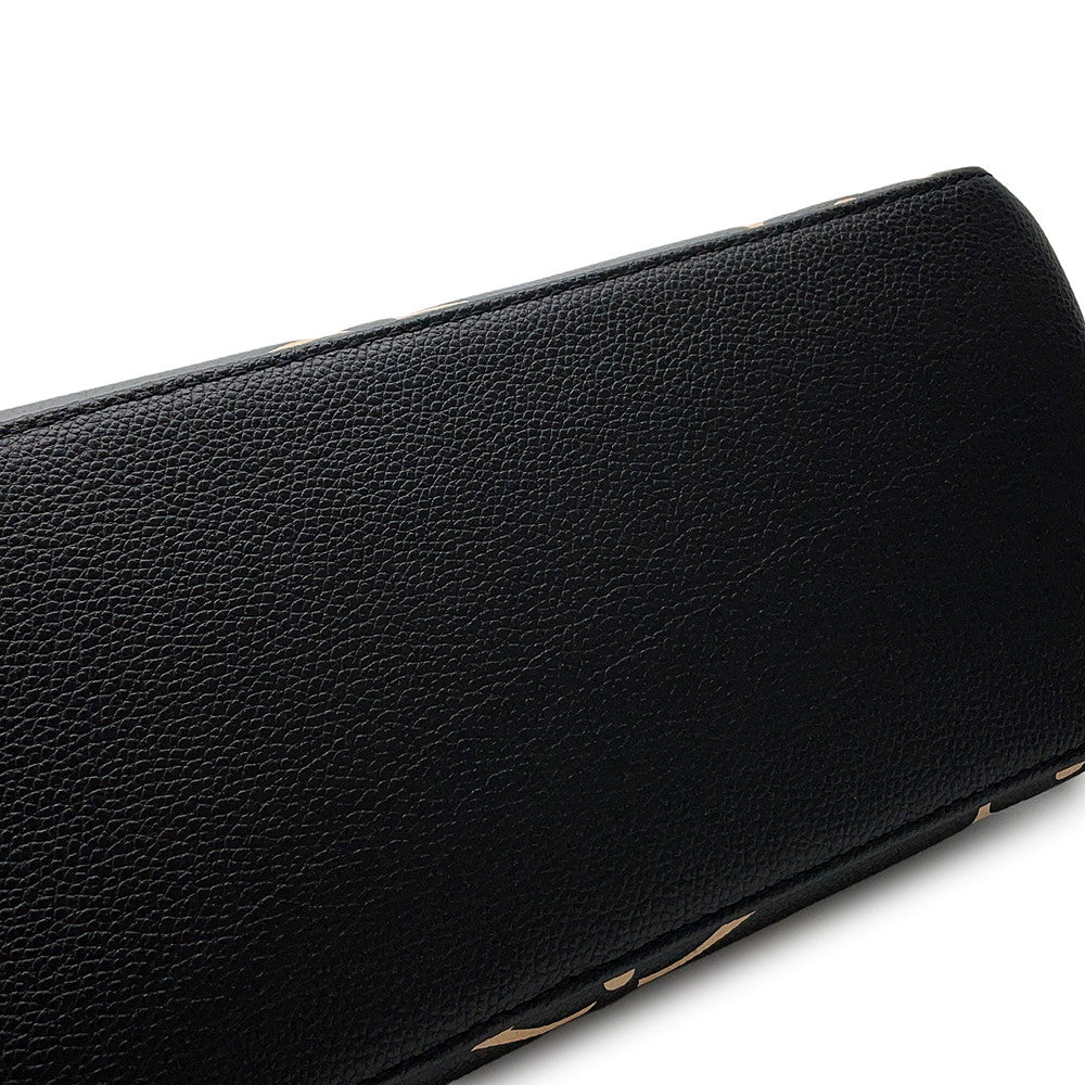 LOUIS VUITTON Petit Palais Noir/BeigeM58913 Bicolor Monogram Empreinte Leather Size PM