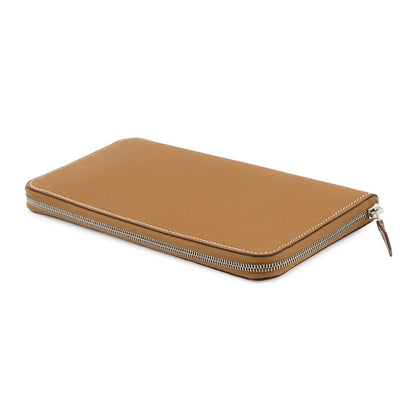 HERMES Azap Long silk in Gold Epsom