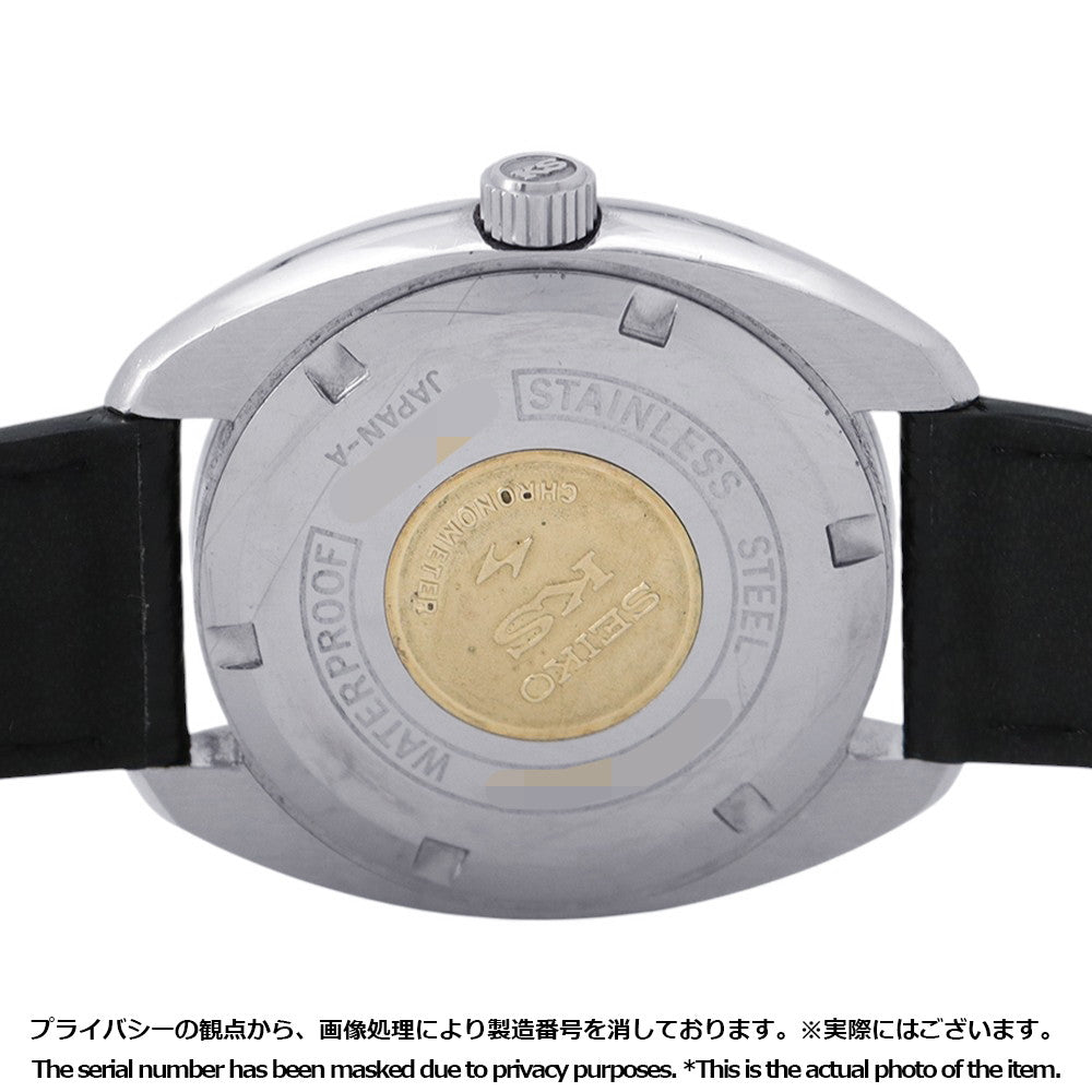 SEIKO King Seiko 45KS Superior Chronometer W37mm Stainless Steel Leather Silver Dial4502ｰ8010