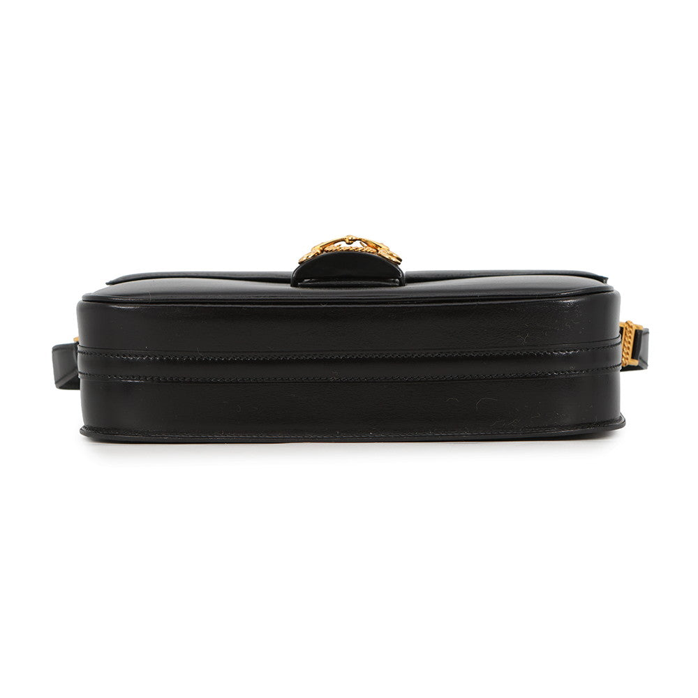 HERMES Sologne Black Box Calf Leather