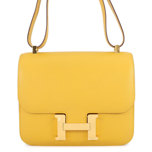 HERMES Constance Jaune Ambre Epsom Size 24