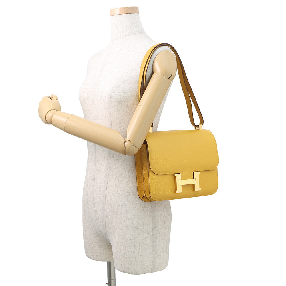 HERMES Constance Jaune Ambre Epsom Size 24