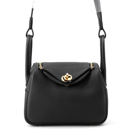 HERMES Lindy Black Taurillon Clemence Size Mini