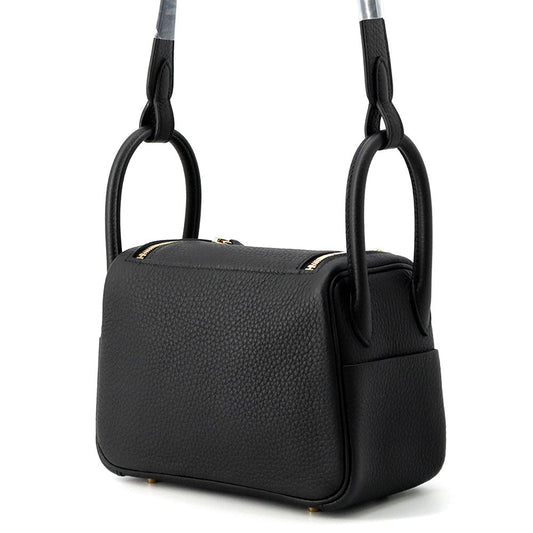 HERMES Lindy Black Taurillon Clemence Size Mini