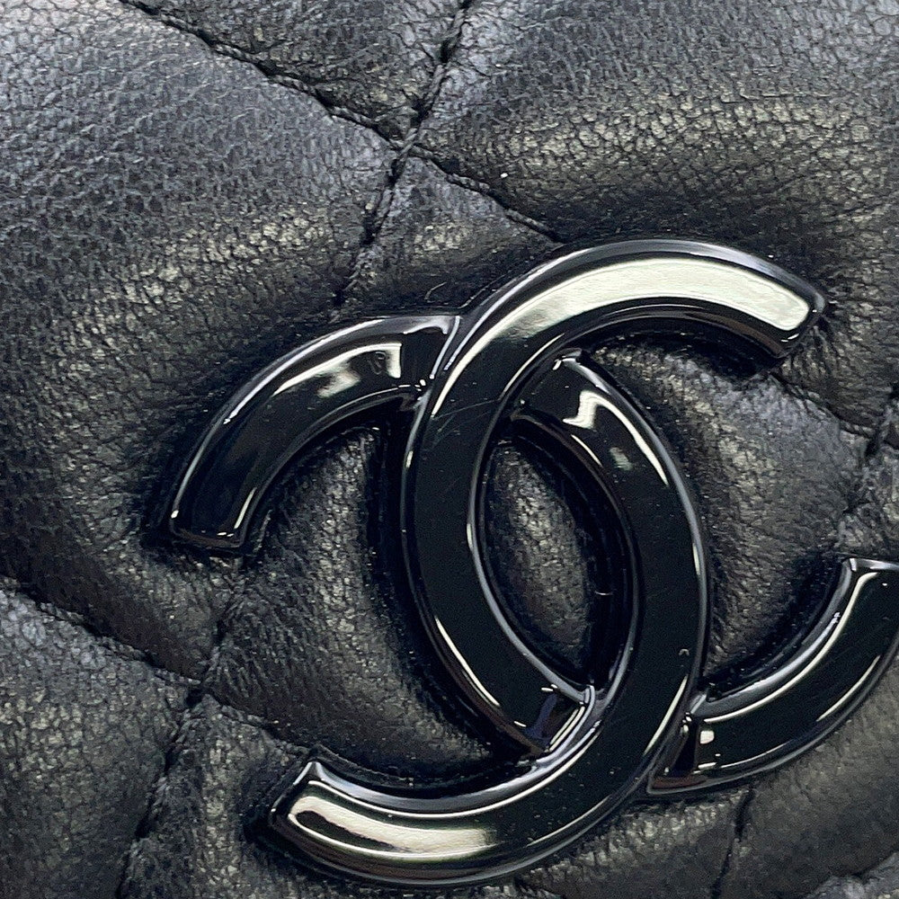 CHANEL Matelasse Chain belt bag Black/Beige/Silver Lambskin Size Mini