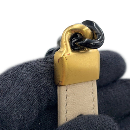 CHANEL Matelasse Chain belt bag Black/Beige/Silver Lambskin Size Mini