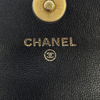 CHANEL Matelasse Chain belt bag Black/Beige/Silver Lambskin Size Mini