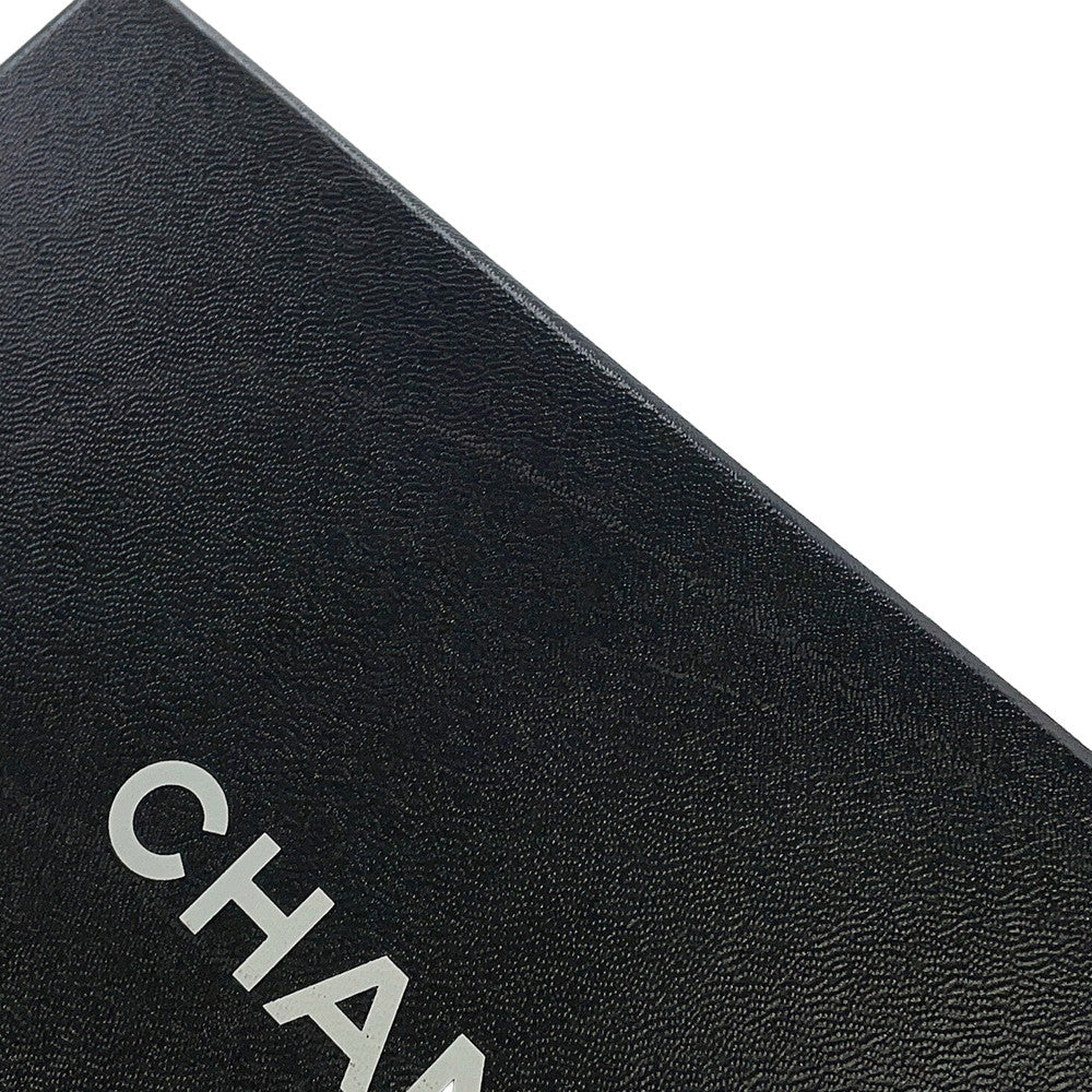 CHANEL CC Logo Kiss Lock Long Wallet Black Caviar Leather
