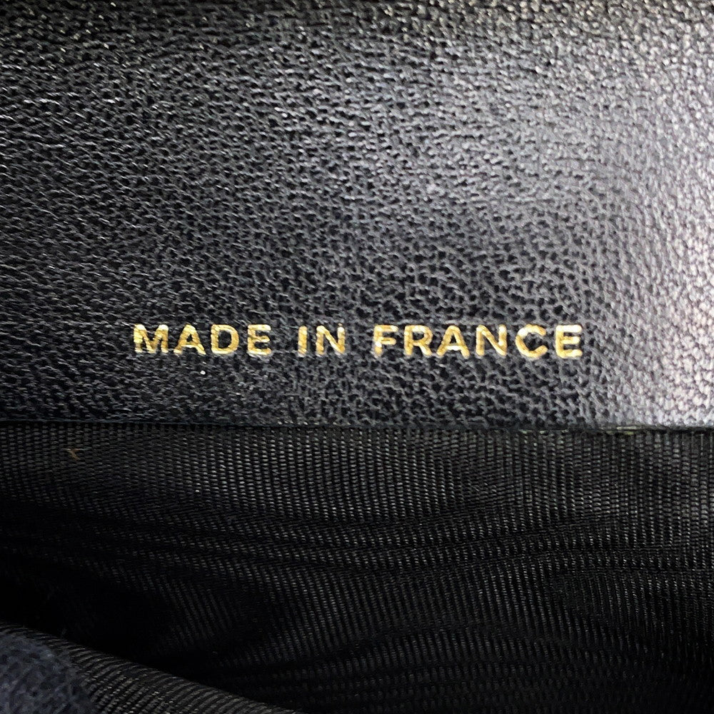 CHANEL CC Logo Kiss Lock Long Wallet Black Caviar Leather