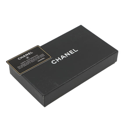 CHANEL CC Logo Kiss Lock Long Wallet Black Caviar Leather