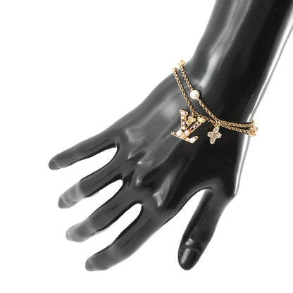 LOUIS VUITTON Bracelet Lady LV DoreM1683A Metal strass