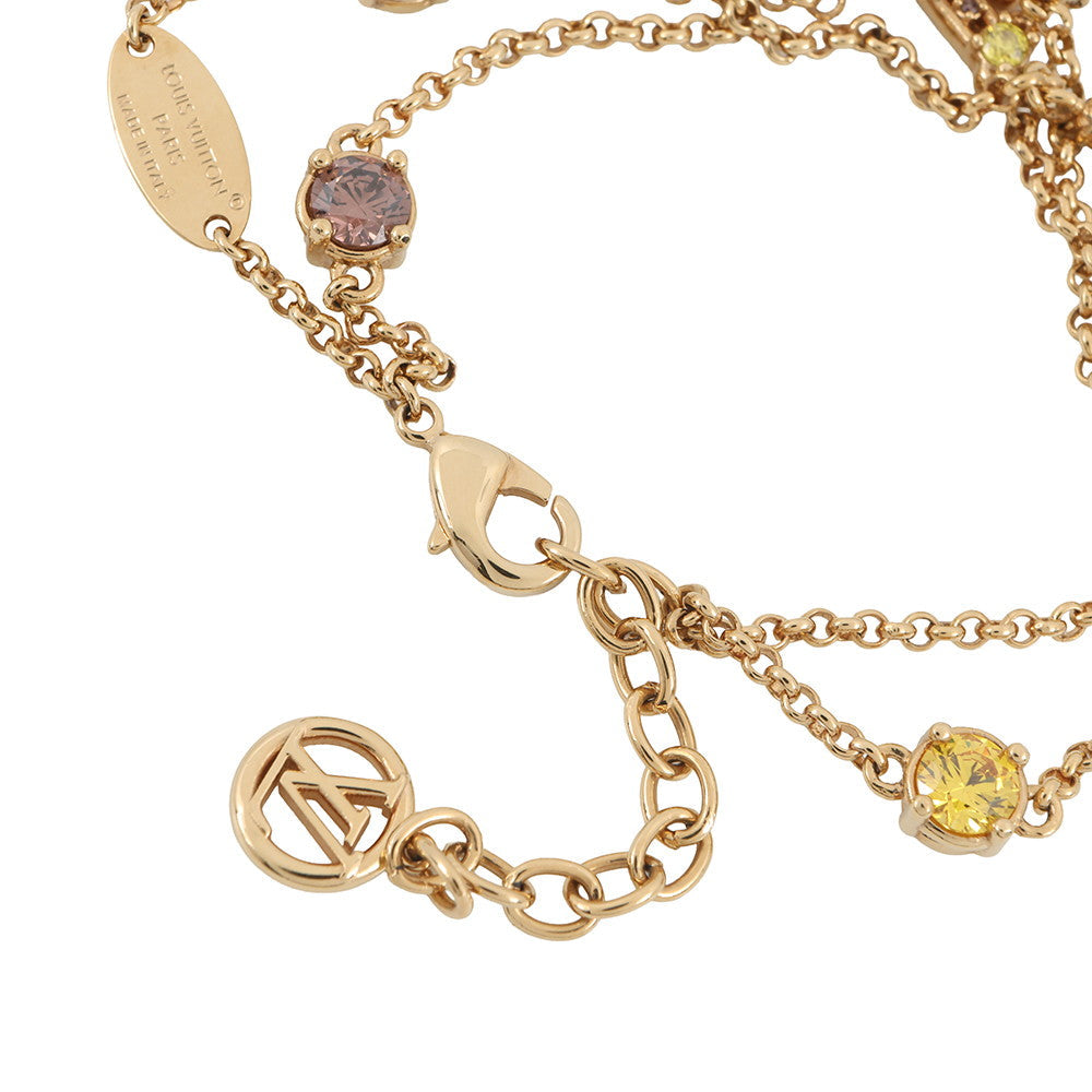 LOUIS VUITTON Bracelet Lady LV DoreM1683A Metal strass