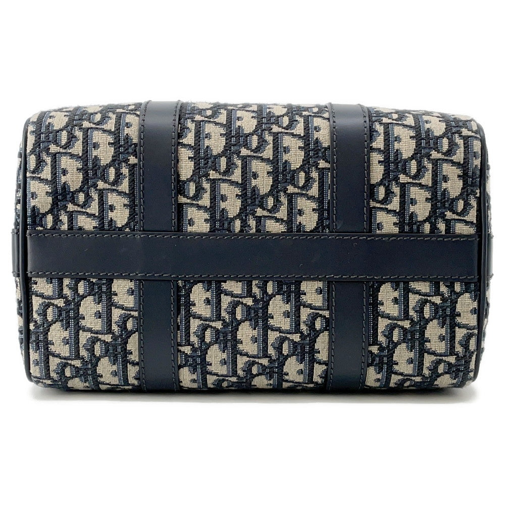 Dior Groove25 Oblique Jacquard Bag Navy/BeigeM1365UTZQ Canvas Leather Size Medium