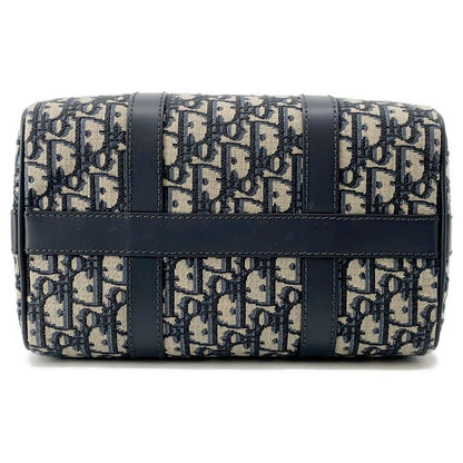 Dior Groove25 Oblique Jacquard Bag Navy/BeigeM1365UTZQ Canvas Leather Size Medium
