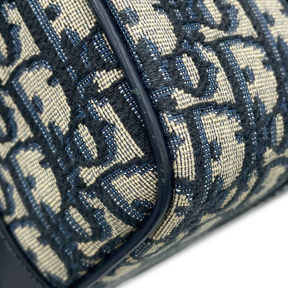 Dior Groove25 Oblique Jacquard Bag Navy/BeigeM1365UTZQ Canvas Leather Size Medium